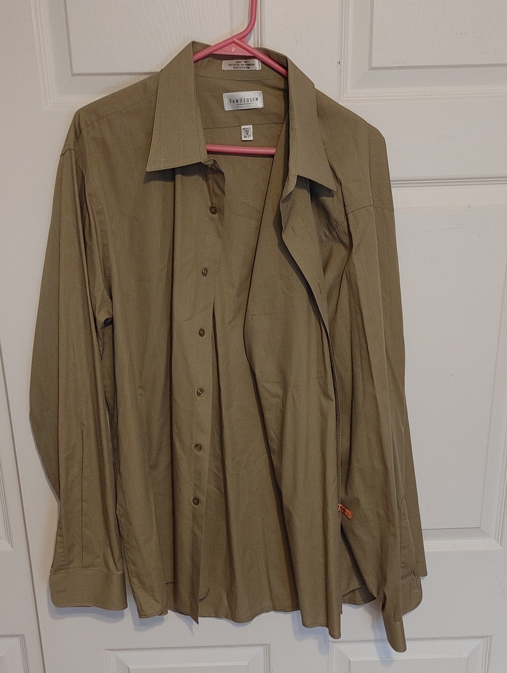 Van Heusen Men's Olive Green Button-Front Shirt Jacket